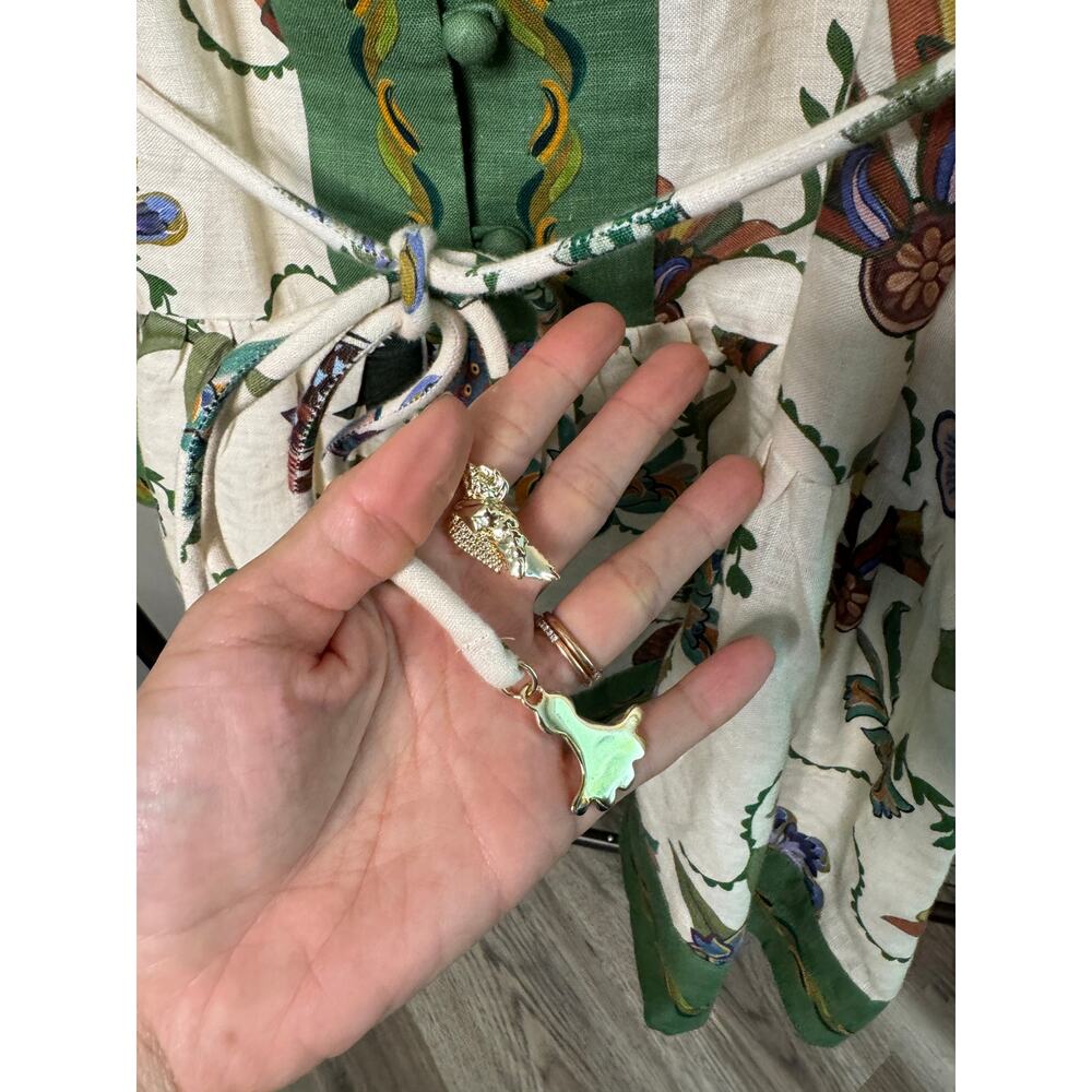 Alemais Green and Cream Floral Mini Dress - Picture 4 of 7